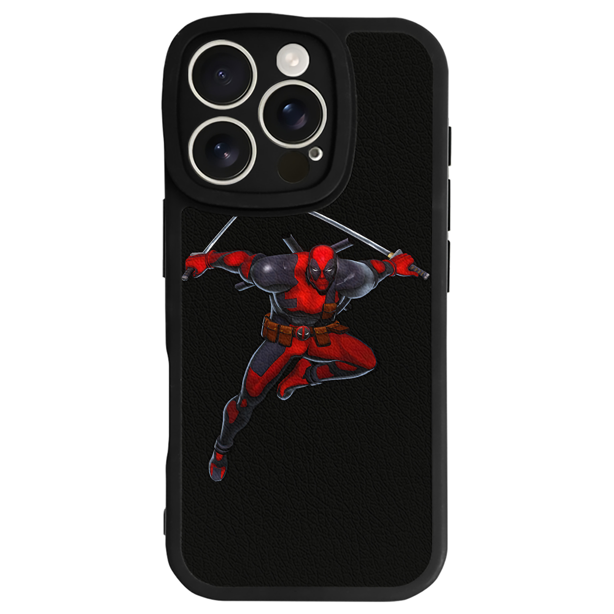 （画像用） Deadpool デッドプール 【iPhone 16シリーズ対応】シリコンスマホケース（レザー調） 材質：シリコン